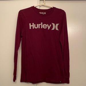 Maroon Long Sleeve Hurley Tee